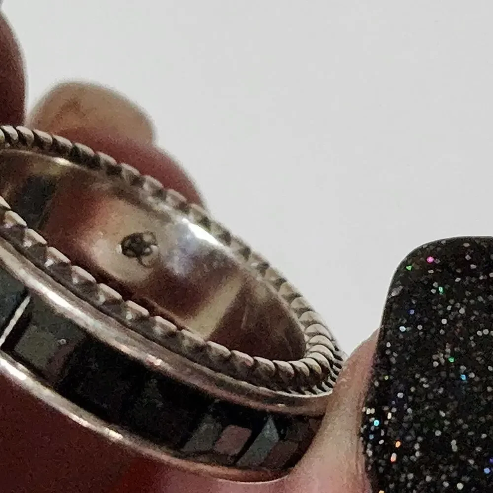 Brighton black Spectrum crystal‎ ring size 7